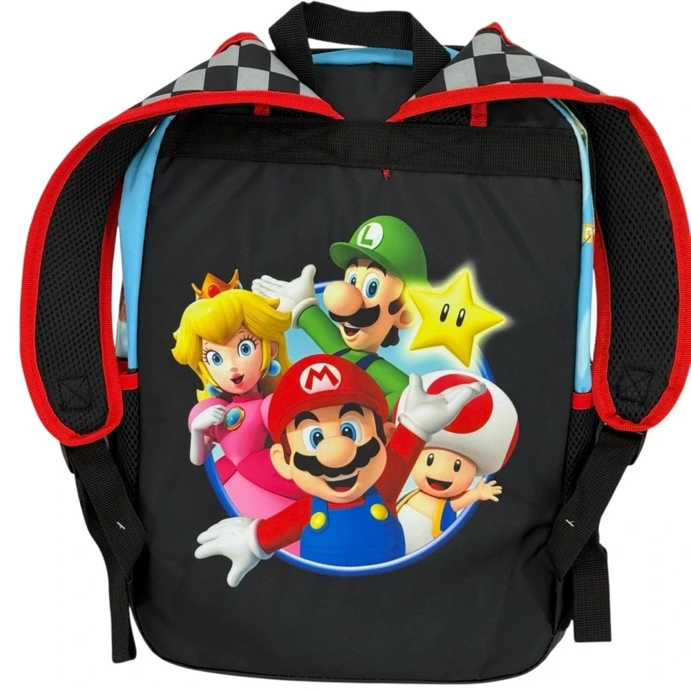 Nintendo Super Mario Kids 4 Piece Backpack Set With Lunch & Gadget Bags 17